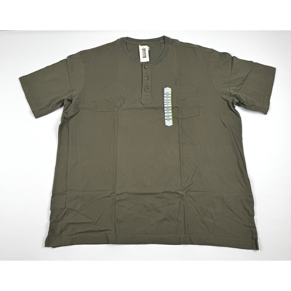 Duluth Trading Men's Longtail T LS Henley Volcanic‎ Olive 2XL